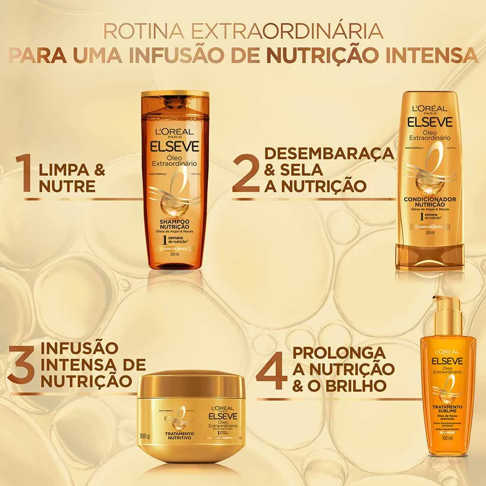 Condicionador Elseve Óleo Extraordinário Cachos Umectante 200ml