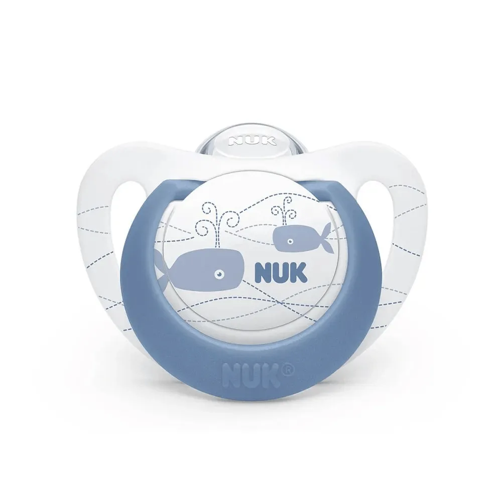 Chupeta NUK Genius Oral Fit +18 meses Soft Flex Silicone Azul Tamanho 3 1 Unidade