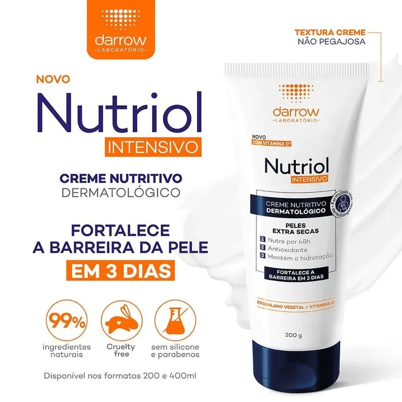 Creme Corporal Darrow Nutriol Intensivo com Vitamina C 200g