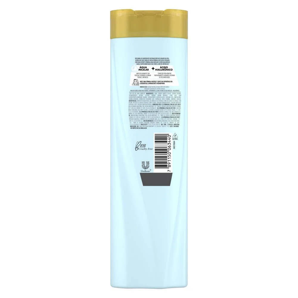 Shampoo Seda By Niina Secrets Água Micelar + Hialurônico 325ml