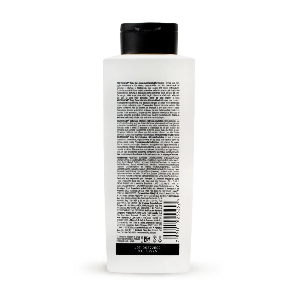 Loção Corporal Neutrogena Body Care Intensive Hidrata e Revitaliza 400ml