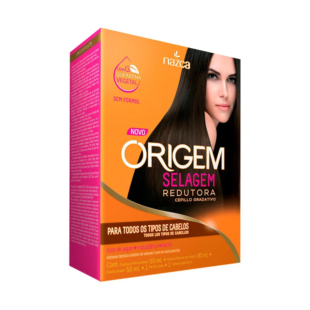 Kit Selagem Redutora Origem Para Todos os Tipos de Cabelo 190ml 1 Unidade