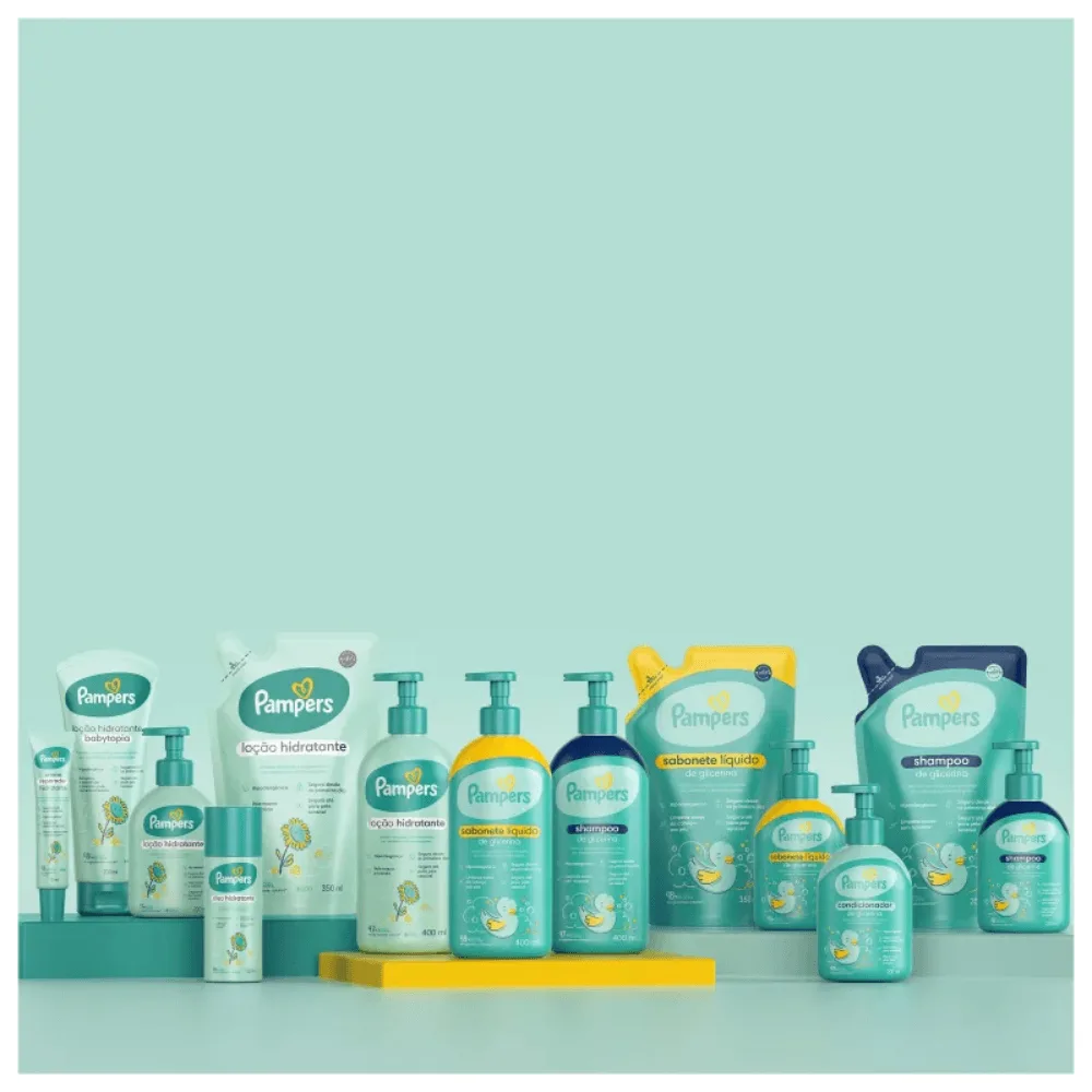 Loção Hidratante Infantil Pampers Bebê Girassol Hipoalergênica 350ml
