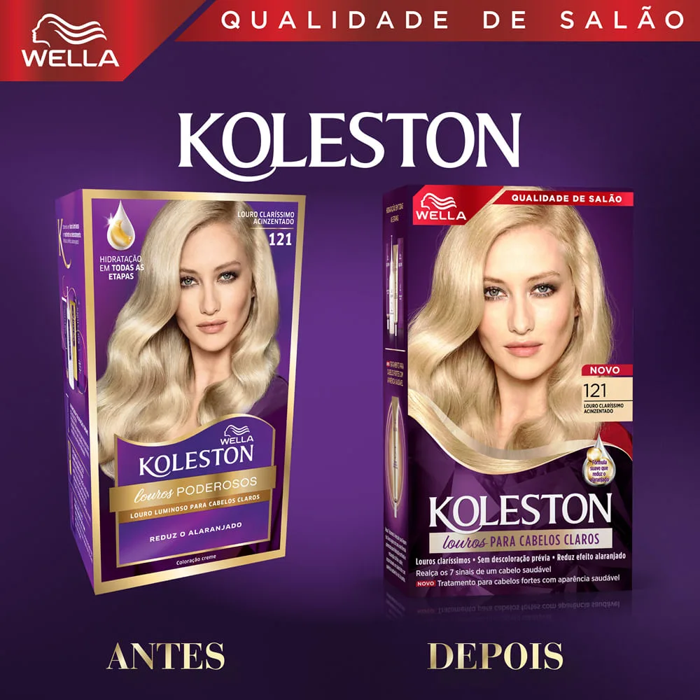 Tintura Koleston Louro Claríssimo Acinzentado 121
