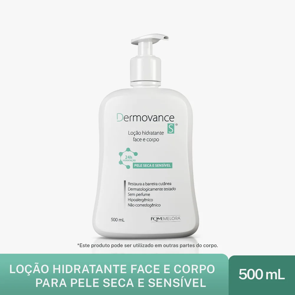 Loção Hidratante Dermovance S Peles Secas e Sensíveis 500ml