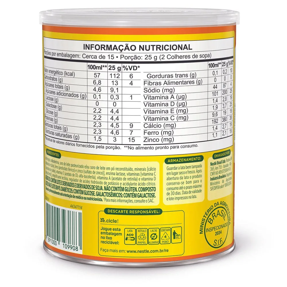 Composto lacteo Ninho Forti+ zero Lactose 380g