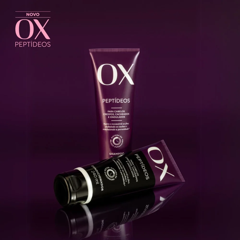 Shampoo OX Peptídeos para Crespos e Cacheados 240ml