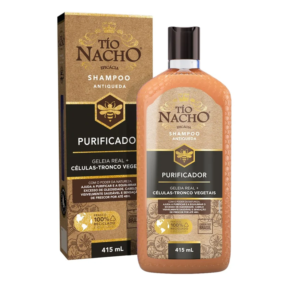 Shampoo Tío Nacho Purificador Antiqueda 415ml