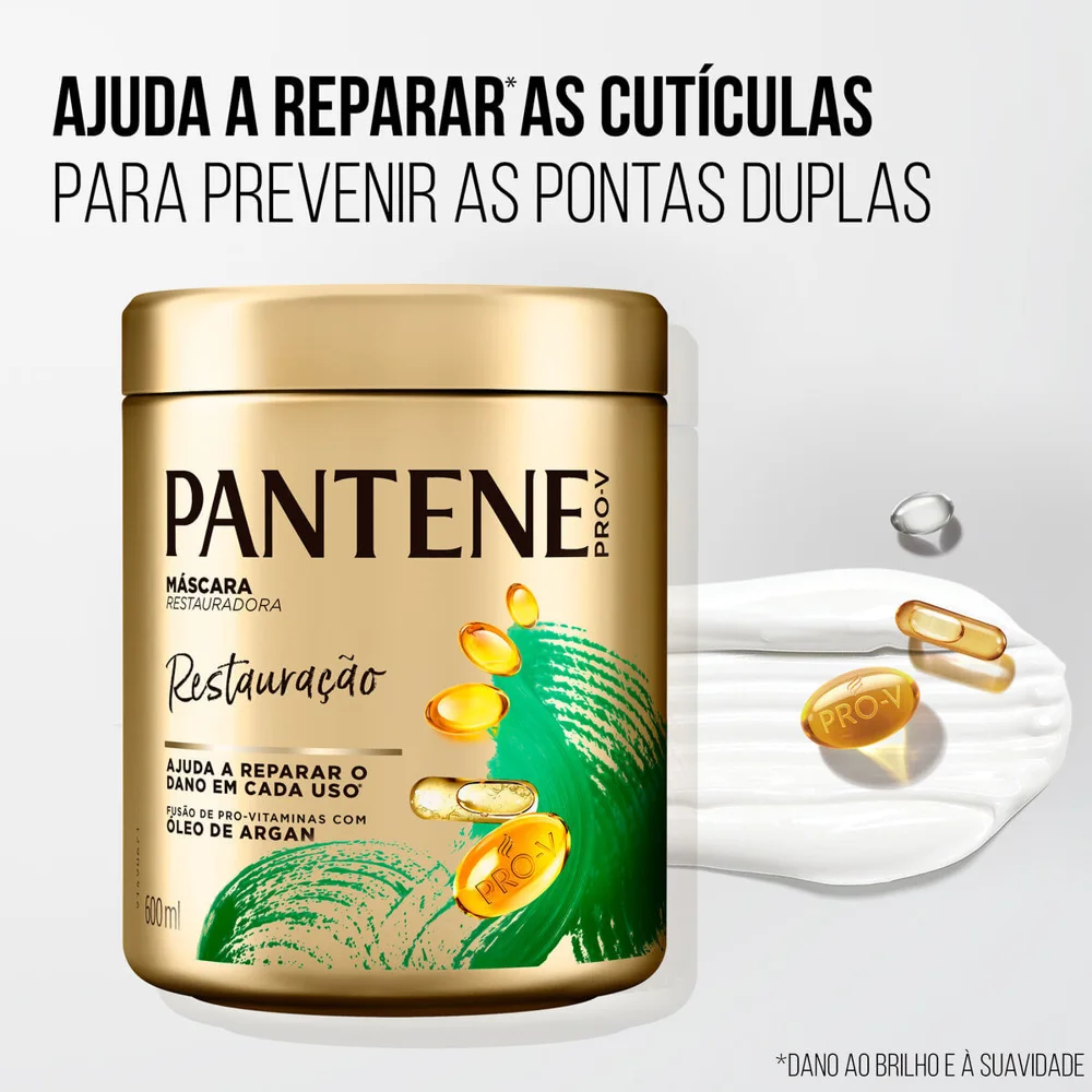 Máscara de Tratamento Pantene Pro-V Restauração Óleo de Argan 600ml