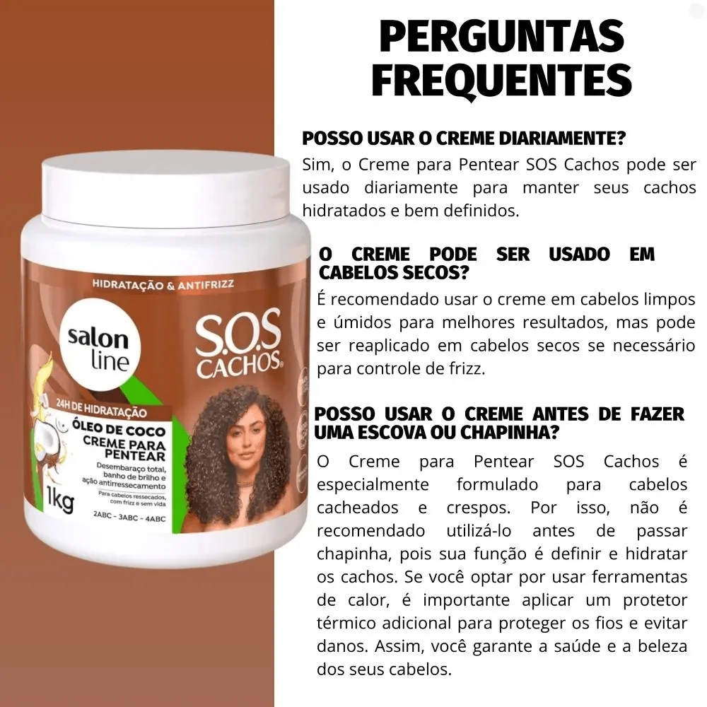 Creme de Pentear Salon Line SOS Cachos Coco 1Kg