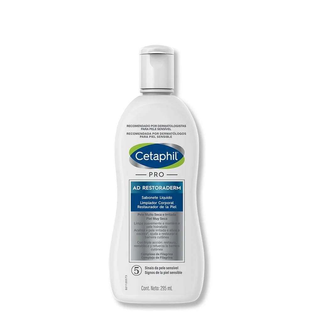 Sabonete Líquido Cetaphil Pro AD Restoraderm Peles Atópicas 295ml