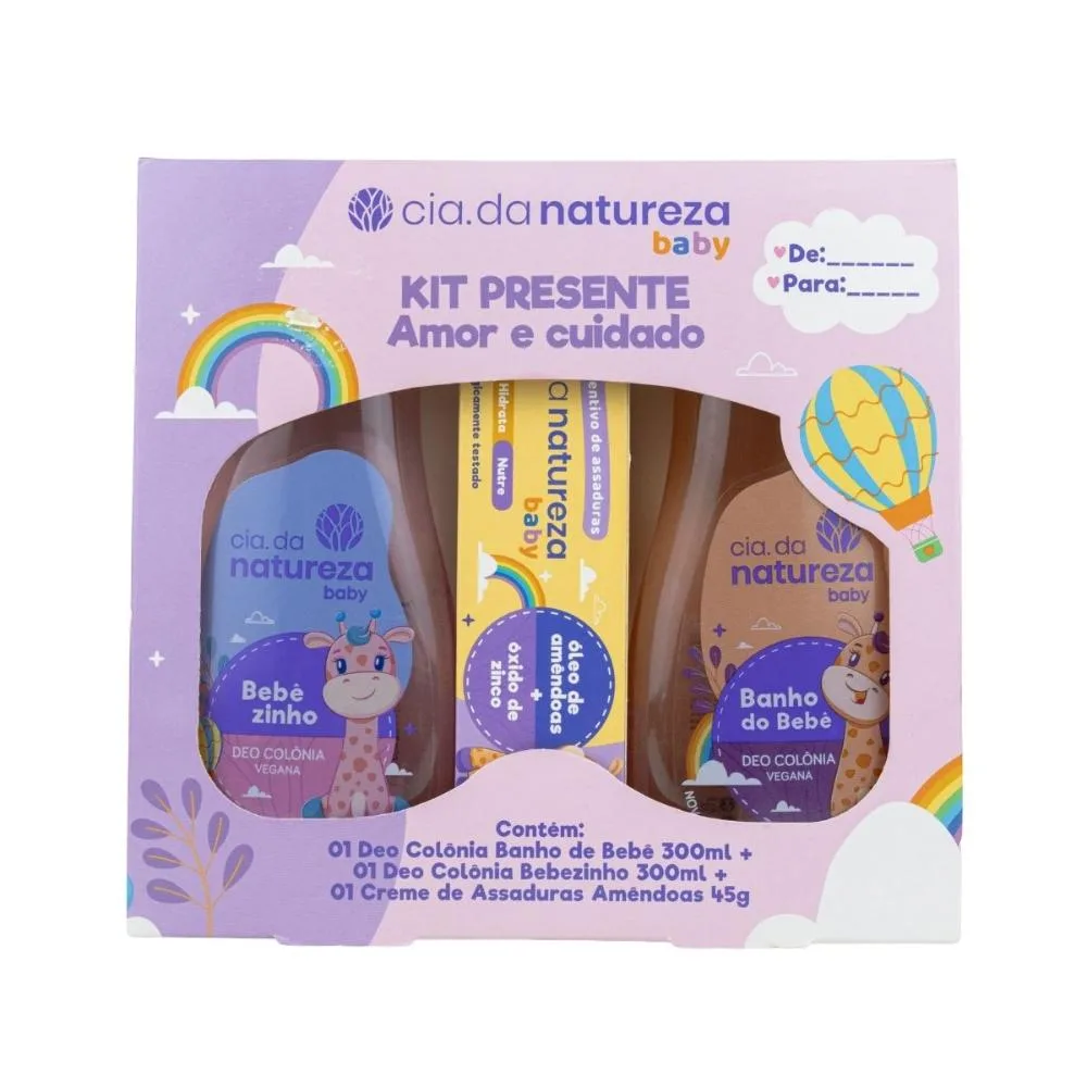 Cia da Natureza - Kit Presente Baby Amor e Cuidado - Kit Infantil