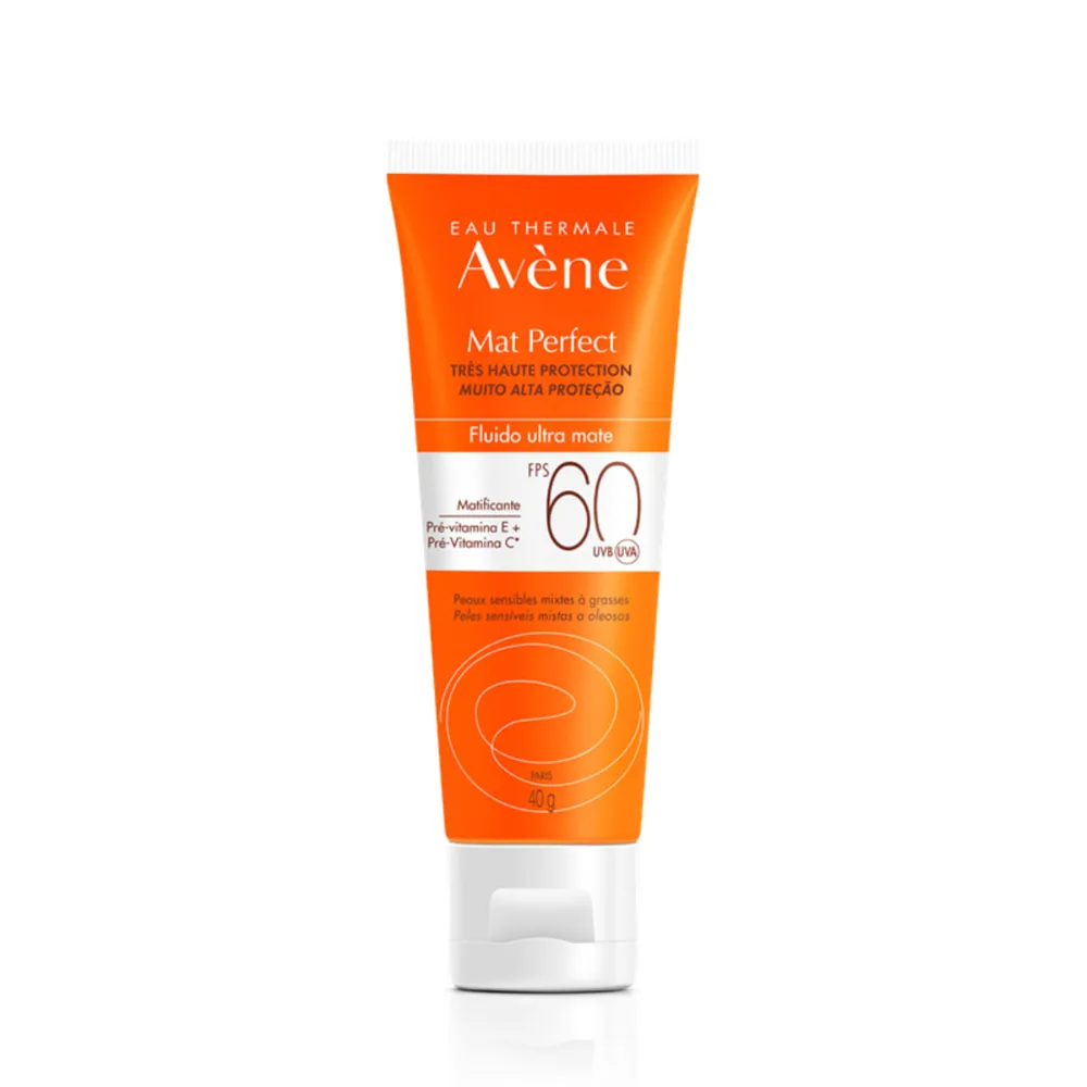 Protetor Solar Facial Avène Mat Perfect Fluído Ultra Mate FPS60 40g