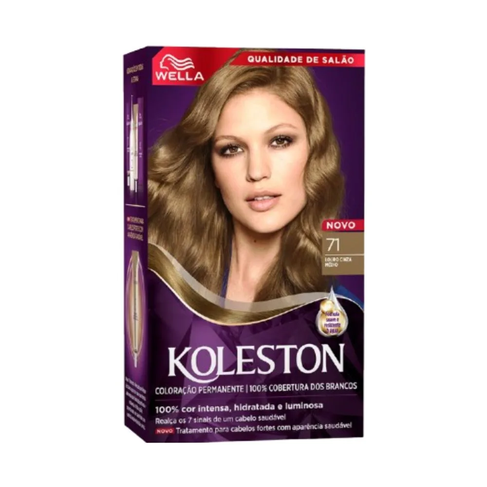 Tintura Koleston Louro Cinza Médio 71