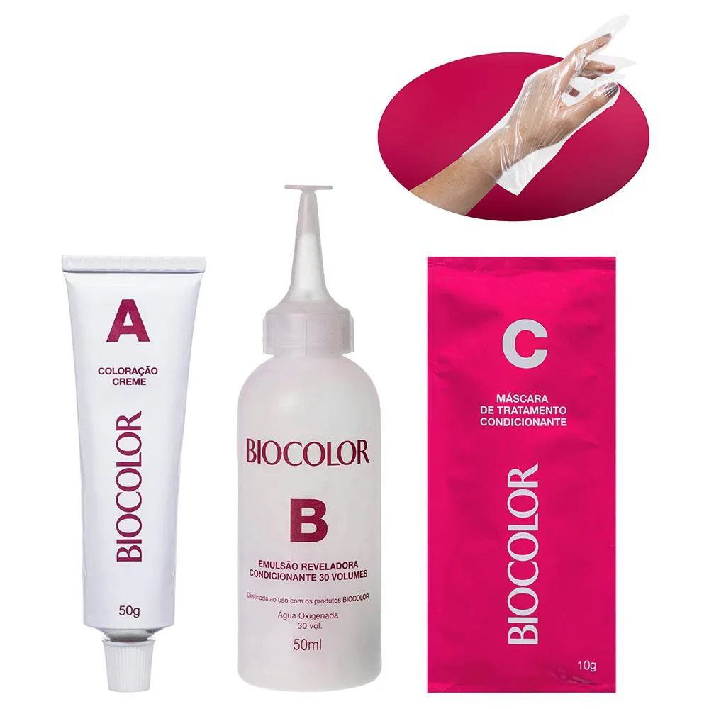 Tinta de Cabelo Biocolor Mini Kit Louro Acinzentado Radiante 8.1