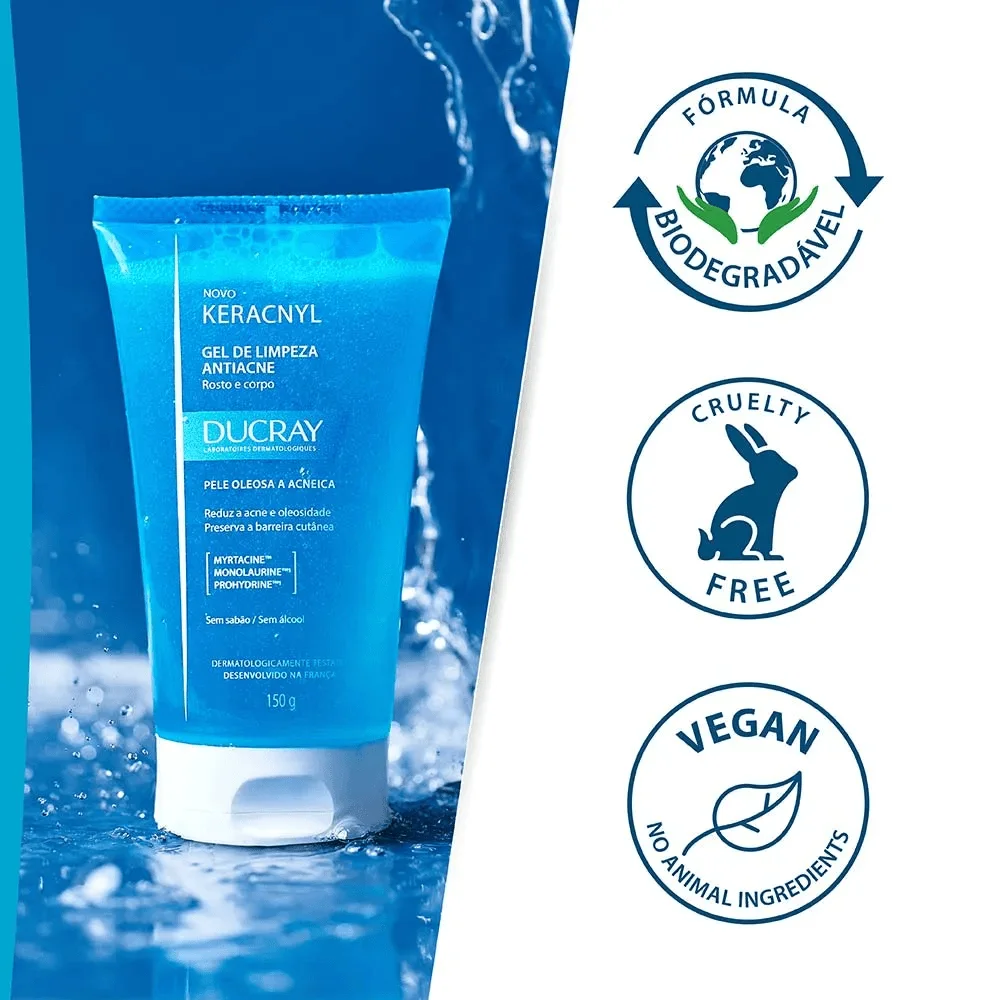 Gel de Limpeza Ducray Keracnyl Antiacne 60g