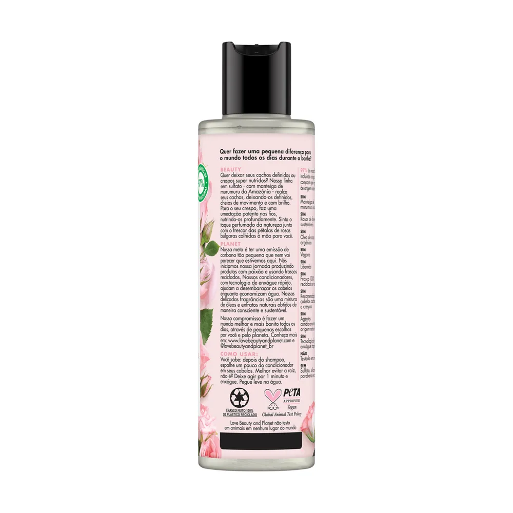 Condicionador Love Beauty & Planet Cachos e Crespos Lindos Vegano 300ml