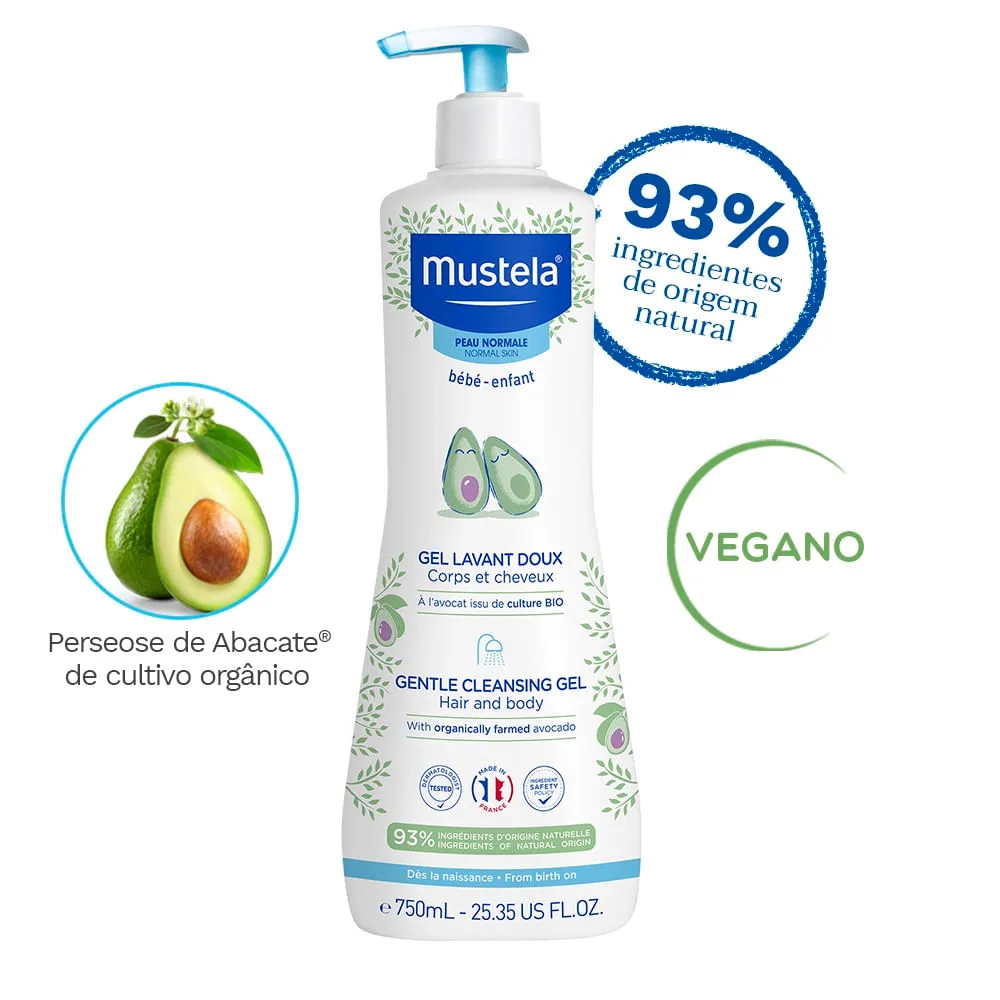 Gel Lavante Mustela Bebê Suave com Abacate Orgânico 750ml