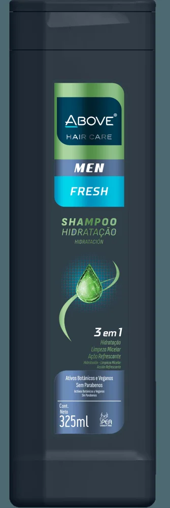 Shampoo Above Men Hair Care Fresh 3 em 1 325ml