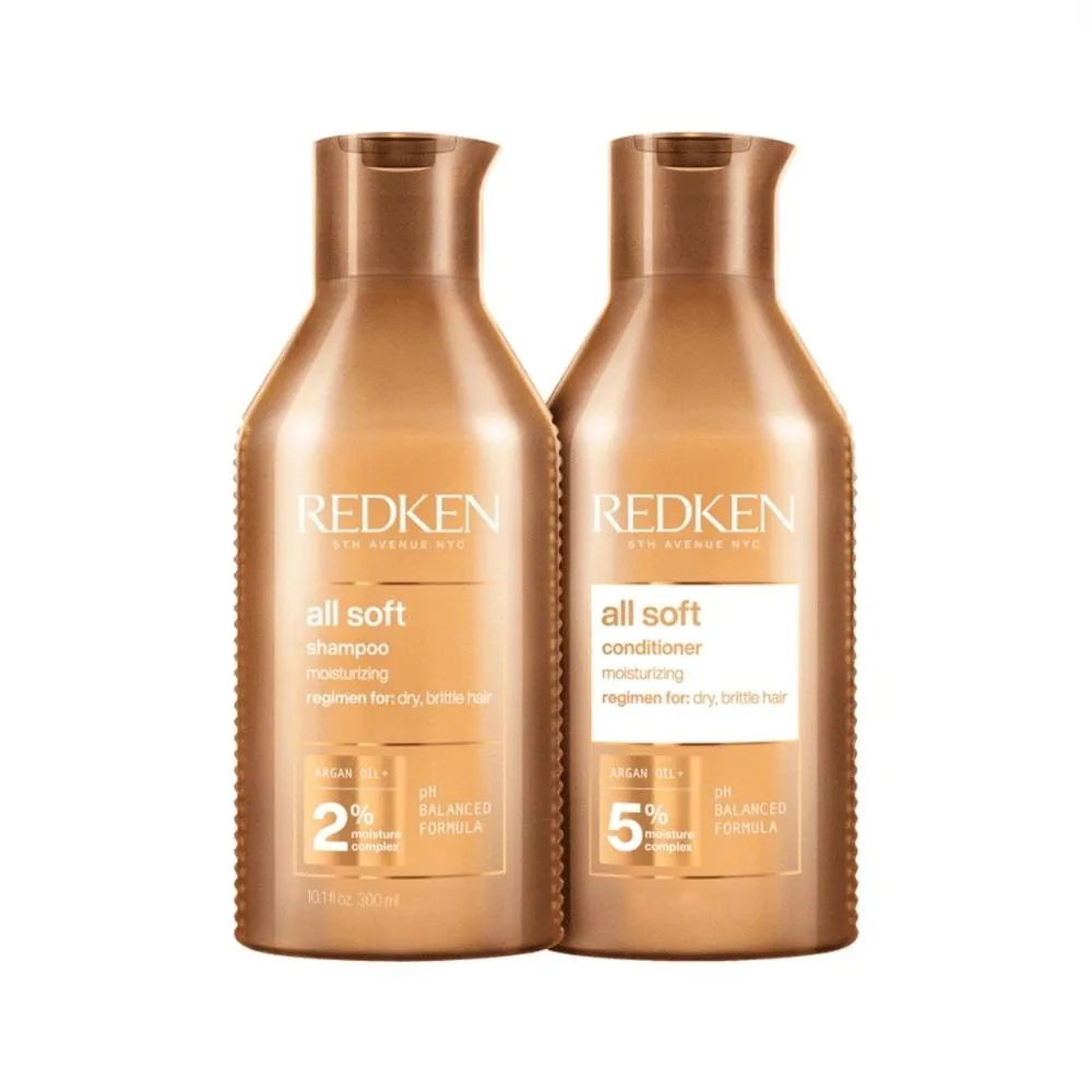 Redken - All Soft Shampoo + Condicionador - Kit Capilar - 2x300ml