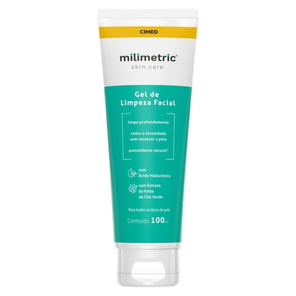 Gel de Limpeza Facial Milimetric com Ácido Hialurônico e Extrato de Chá Verde 100ml