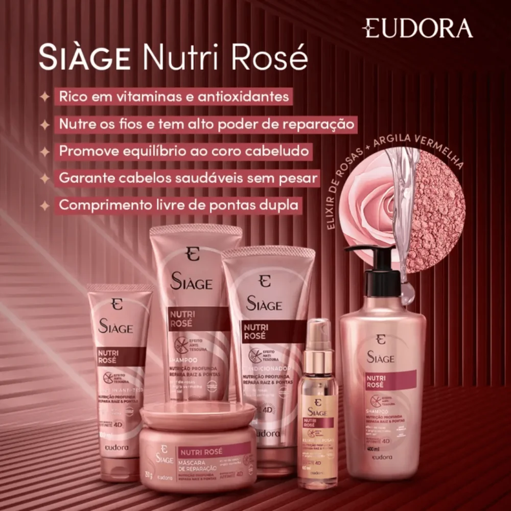 Condicionador Eudora Siàge Nutri Rosé 400ml