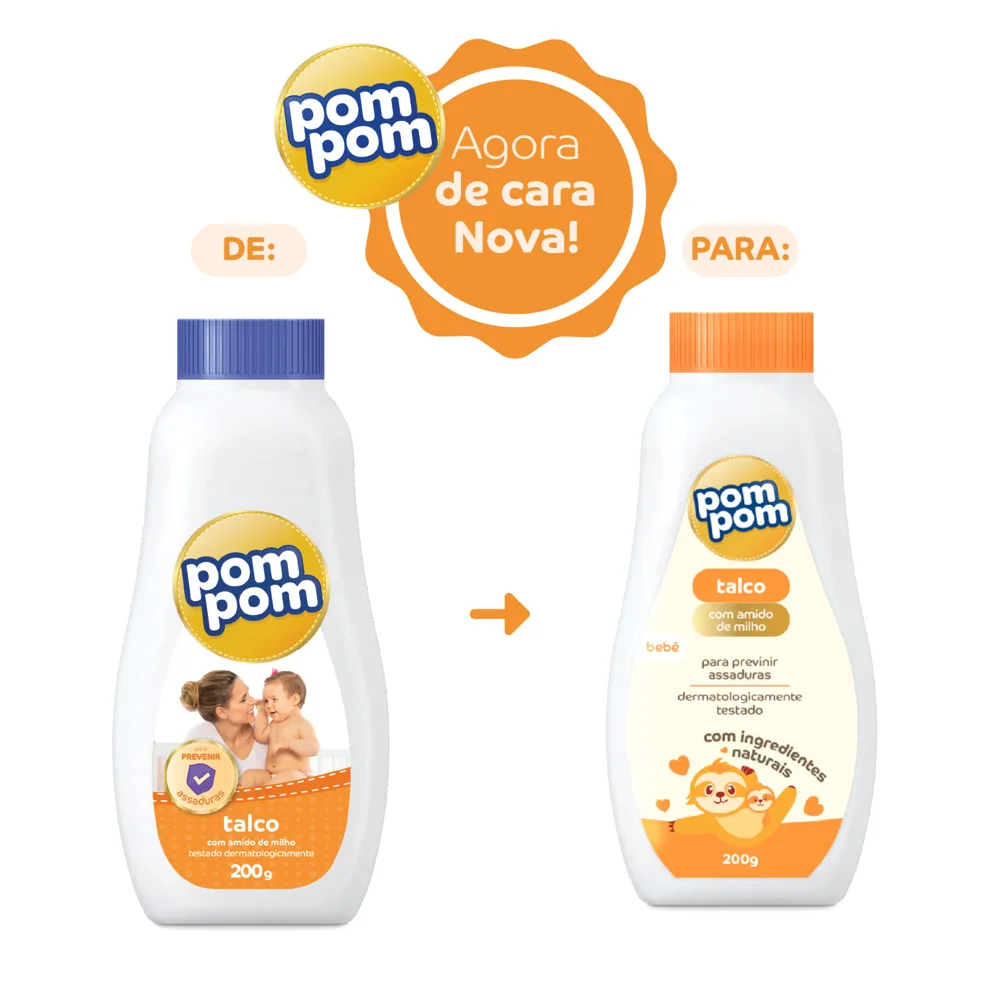 Talco Infantil Pom Pom 200g