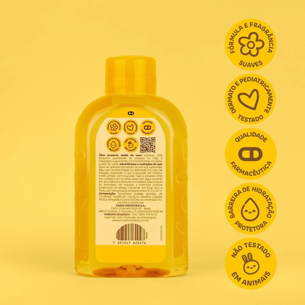 Óleo De Massagem João E Maria Cheirinho De Bebê Com Óleo De Amêndoas 200ml