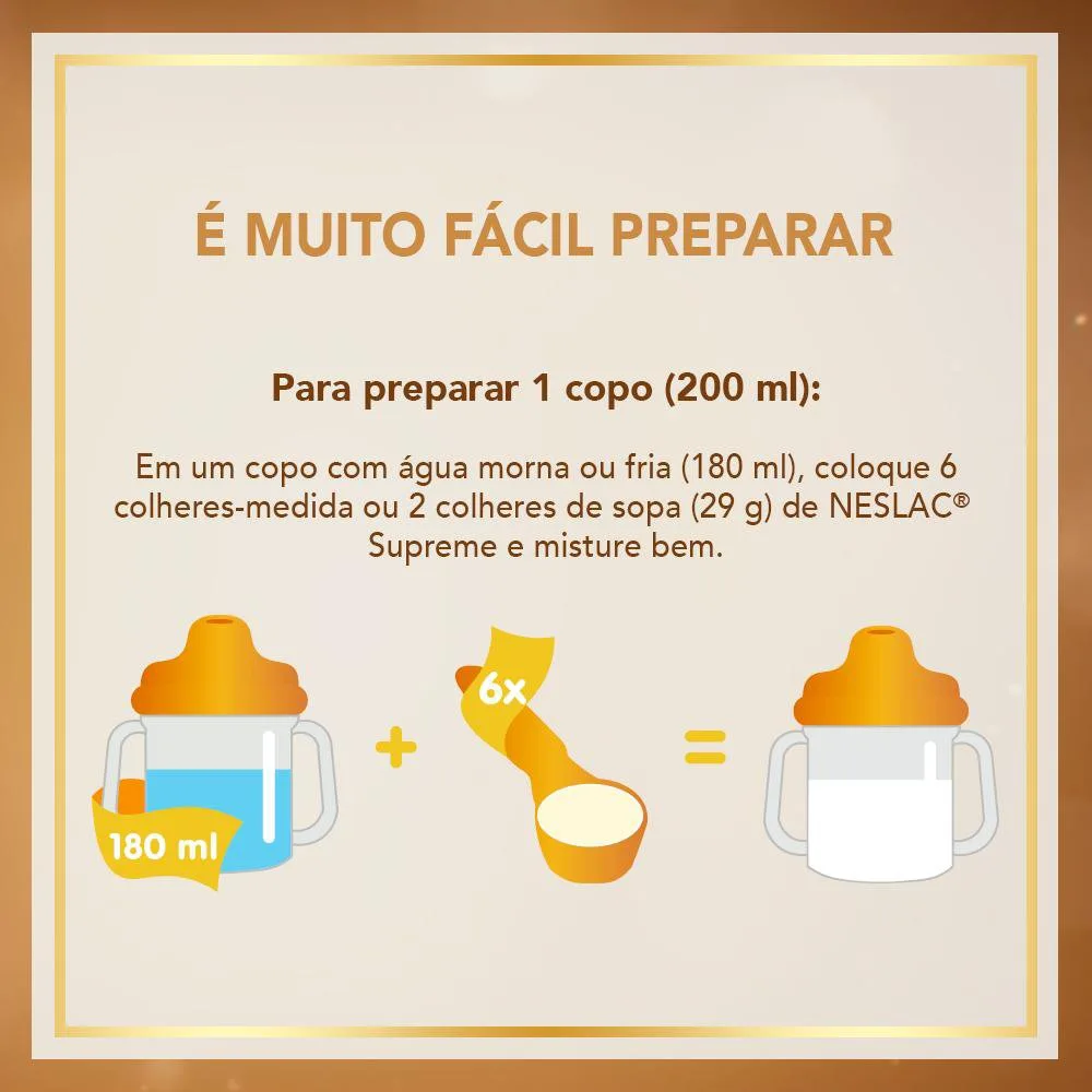 Composto Lácteo Infantil Neslac Supreme de 3 a 5 anos 800g