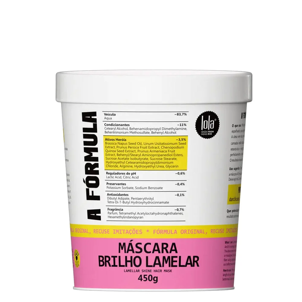 Lola From Rio - A Fórmula - Máscara Capilar - 450g