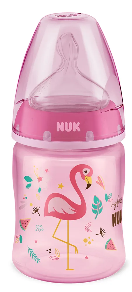 Mamadeira NUK My First de 0 a 6 meses Anticólica Líquidos Médios Rosa Tamanho 1 150ml 1 Unidade