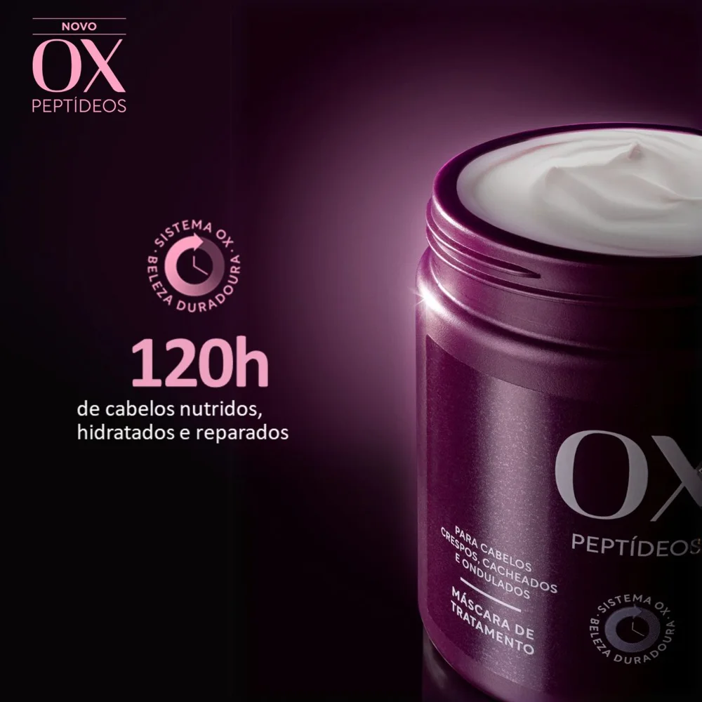 Máscara Capilar OX Peptídeos para Crespos e Cacheados 500g