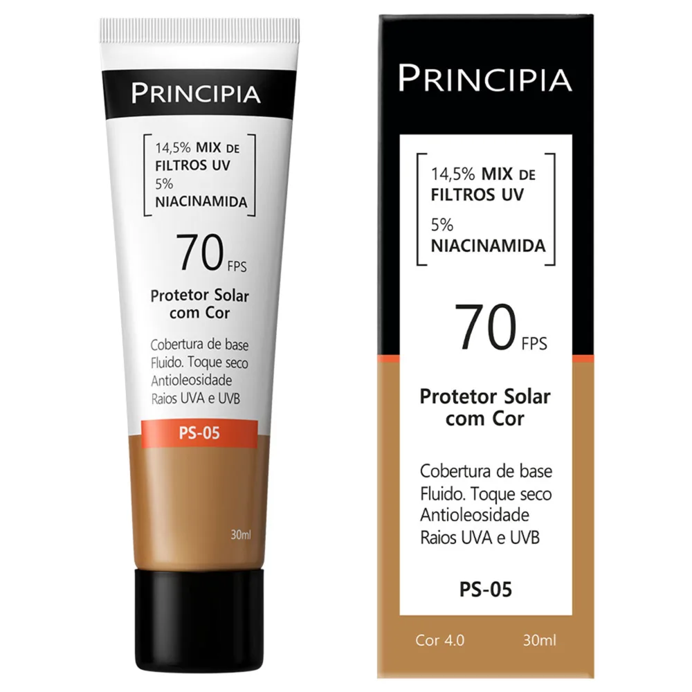 Protetor Solar Facial Principia Ps-05 Cor 4.0 Fps70 30ml