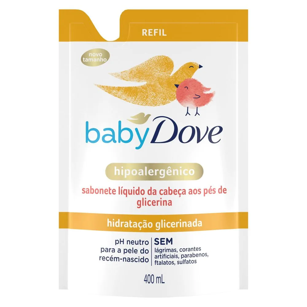 Sabonete Líquido Infantil Baby Dove Hidratação Glicerinada Refil 400ml