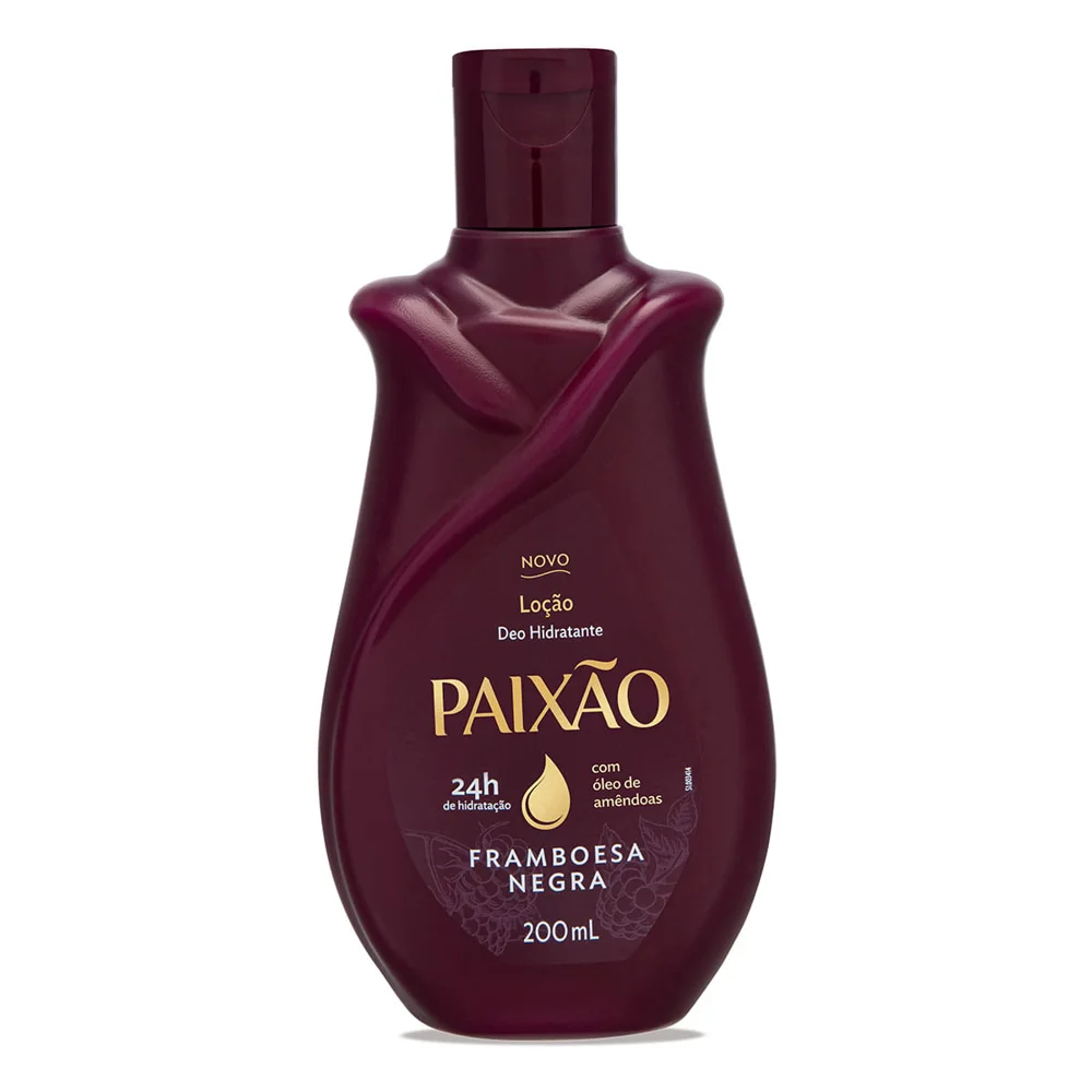 Loção Hidratante Paixão Framboesa Negra com ação desodorante 200ml