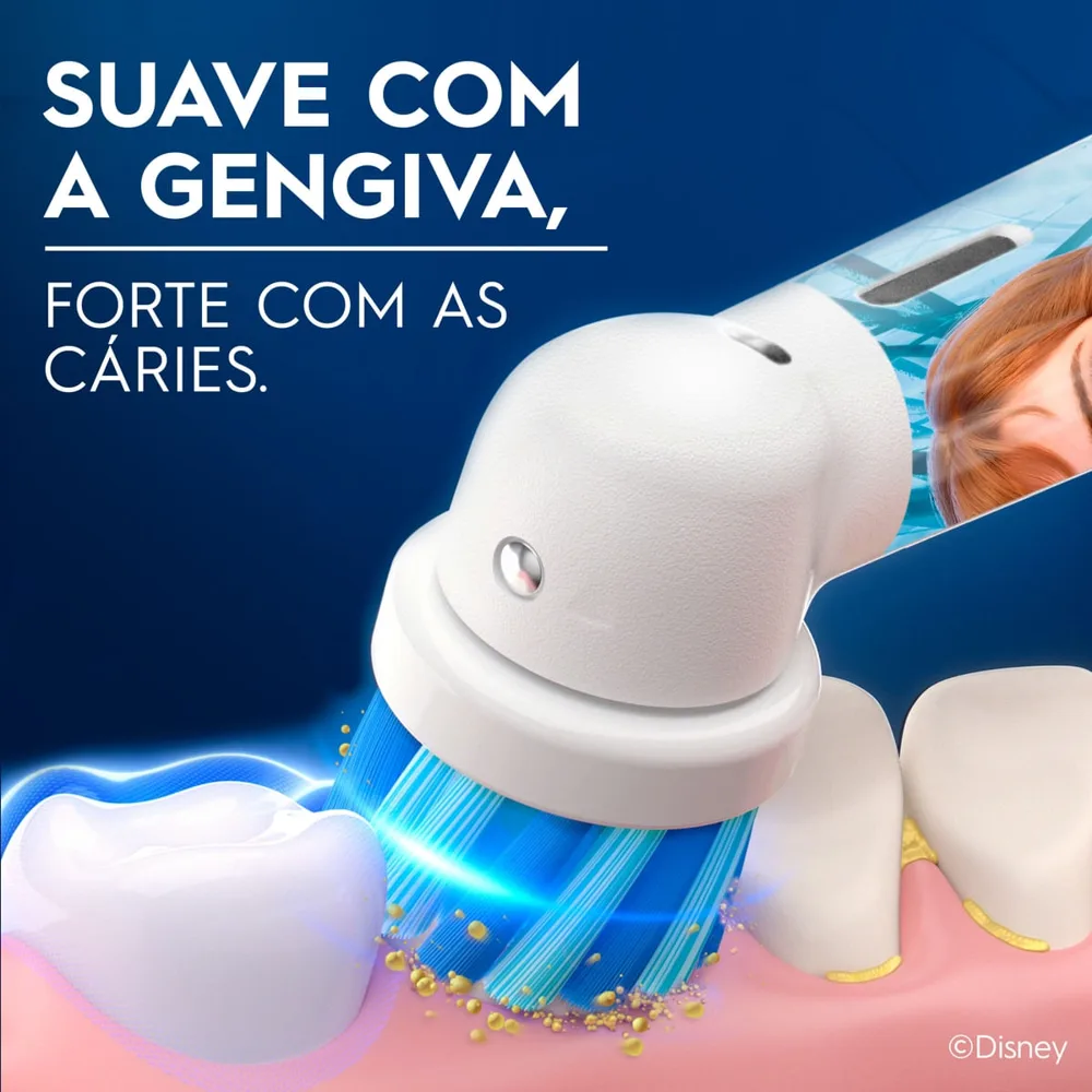 Escova Dental Elétrica Infantil Oral-B Pro Kids Frozen Cerdas Extra Suaves +3 anos Bivolt 1 Unidade