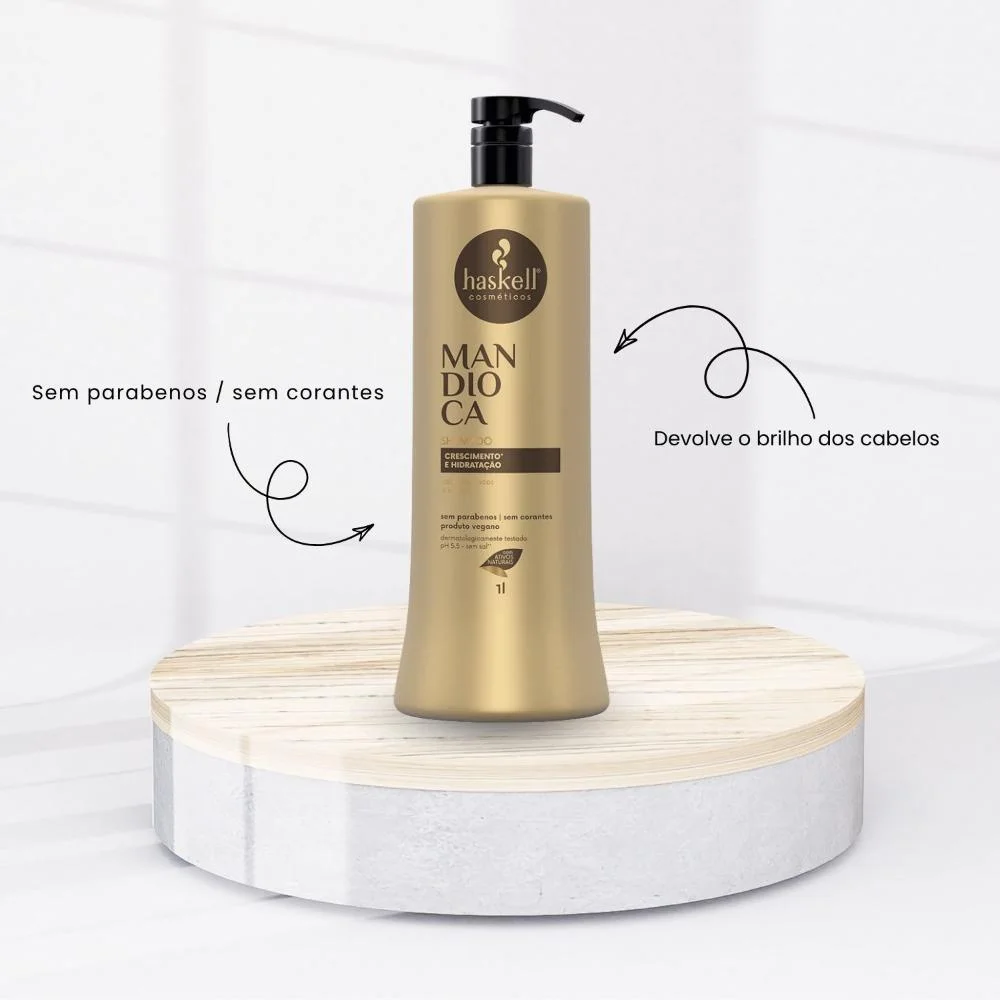 Haskell - Shampoo Mandioca Força e Crescimento 1000ml