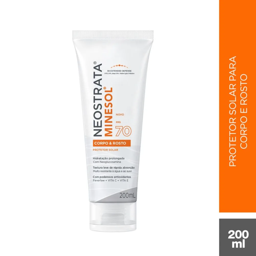 Protetor Solar Neostrata Minesol Rosto e Corpo FPS70 200ml