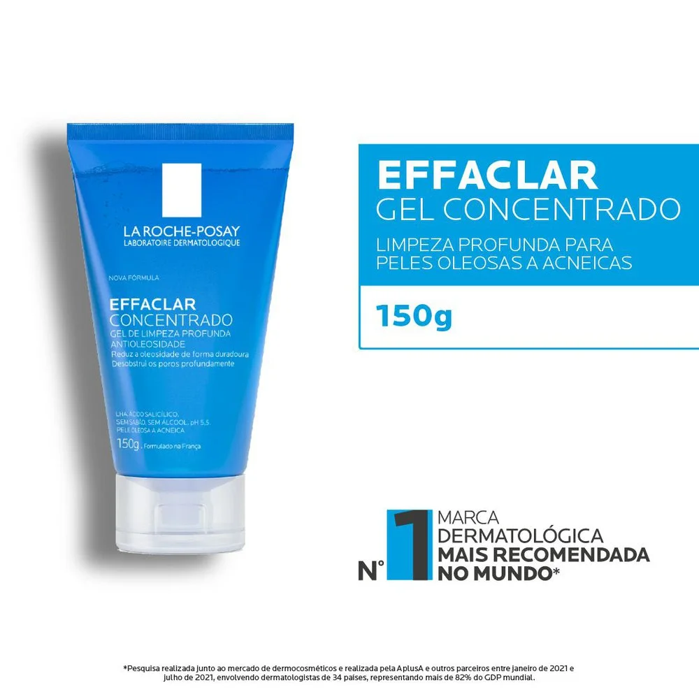 Gel de Limpeza Facial La Roche-Posay Effaclar Concentrado 150g