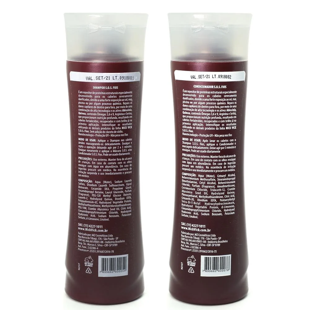 Kit Nick Vick SOS - Shampoo - Condicionador