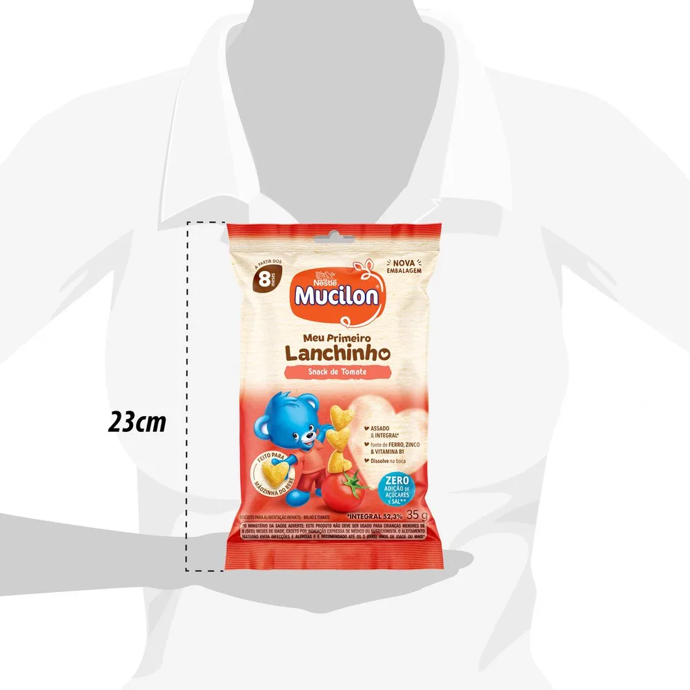 Snack Infantil Mucilon Meu Primeiro Lanchinho Sabor Tomate 35g