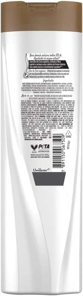 Shampoo Seda Joias da Natureza Óleo de Coco Restauração Intensa 325ml