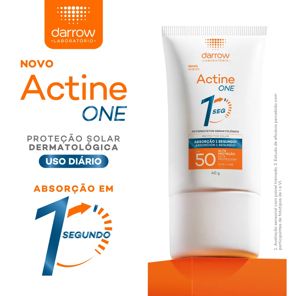 Protetor Solar Facial Actine One FPS50 Sem Cor 40g