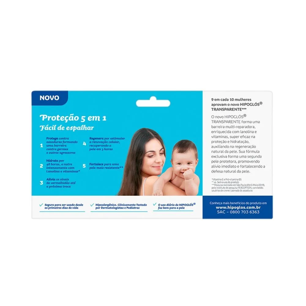 Pomada para Assadura Hipoglós Transparente 1200g Leve 120g e Pague 80g