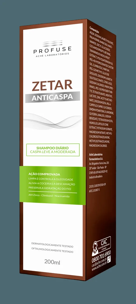 Shampoo Anticaspa Profuse Zetar Uso Diário 200ml