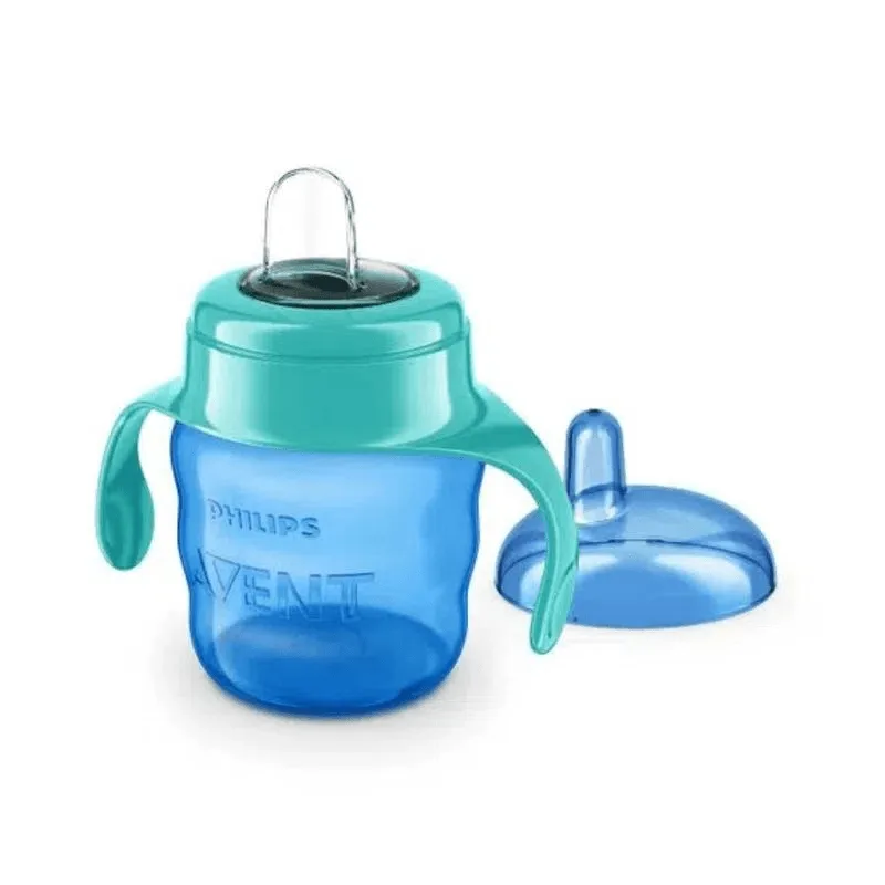 Copo de Transição Philips Avent Easy Sip +6 meses Antivazamento com Alças Azul 200ml 1 Unidade