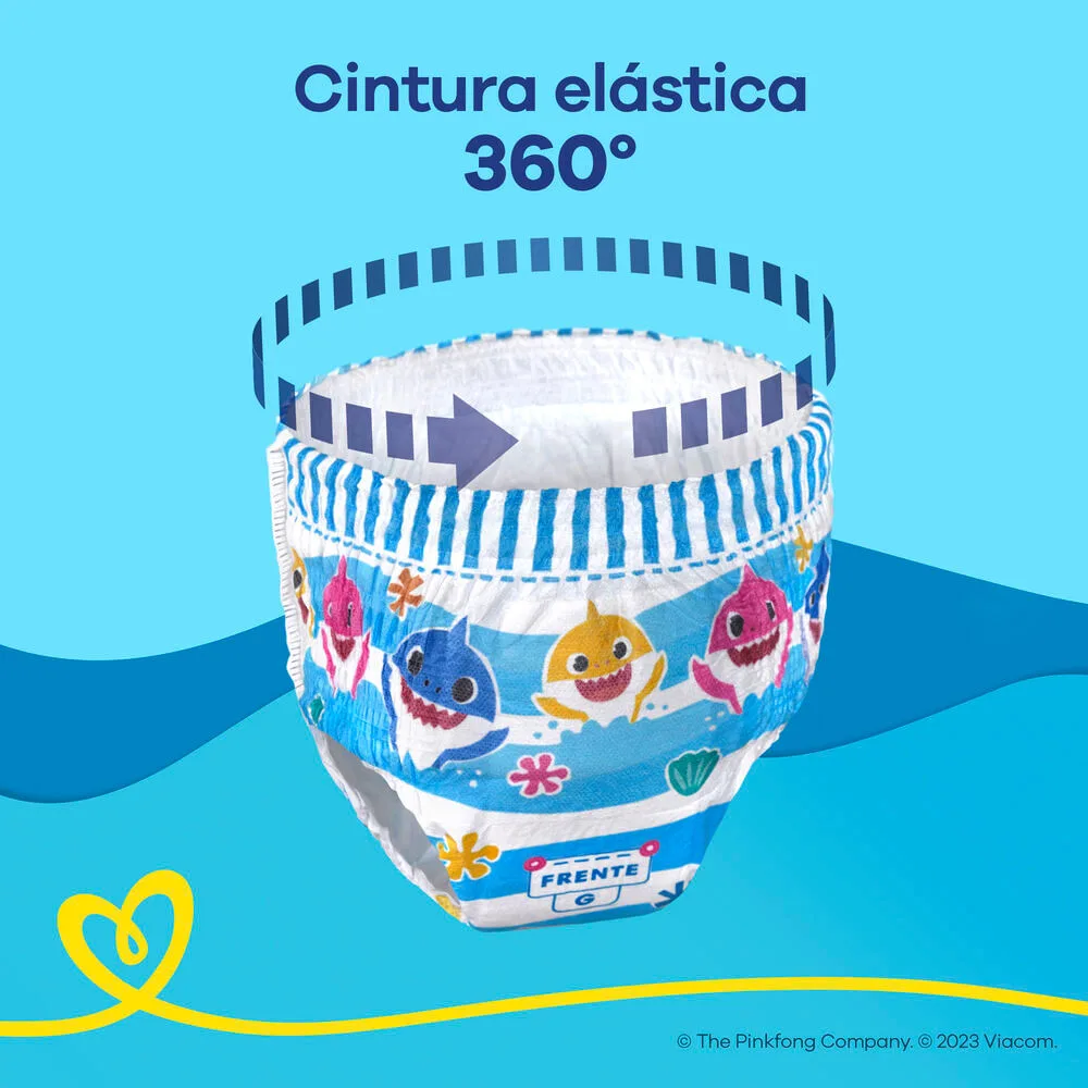 Fralda Pampers Splashers Baby Shark G/XG 10 Unidades