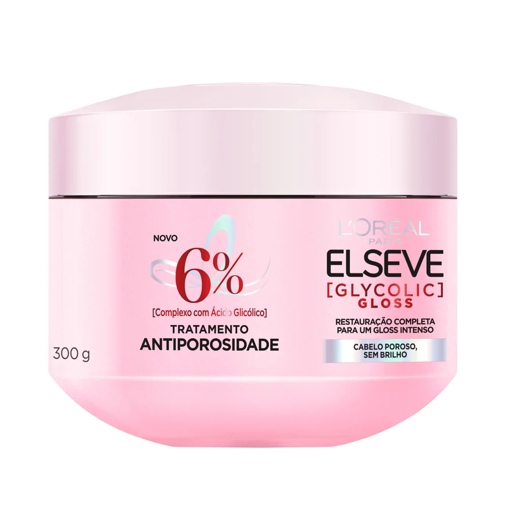 Creme de Tratamento Capilar Elseve Glycolic Gloss Antiporosidade 300g