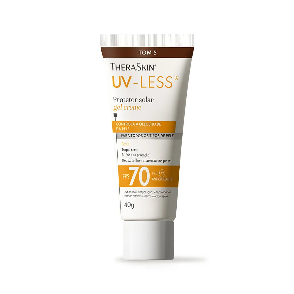 Protetor Solar Facial Theraskin Uv-Less Fps70 Tom 5 40g