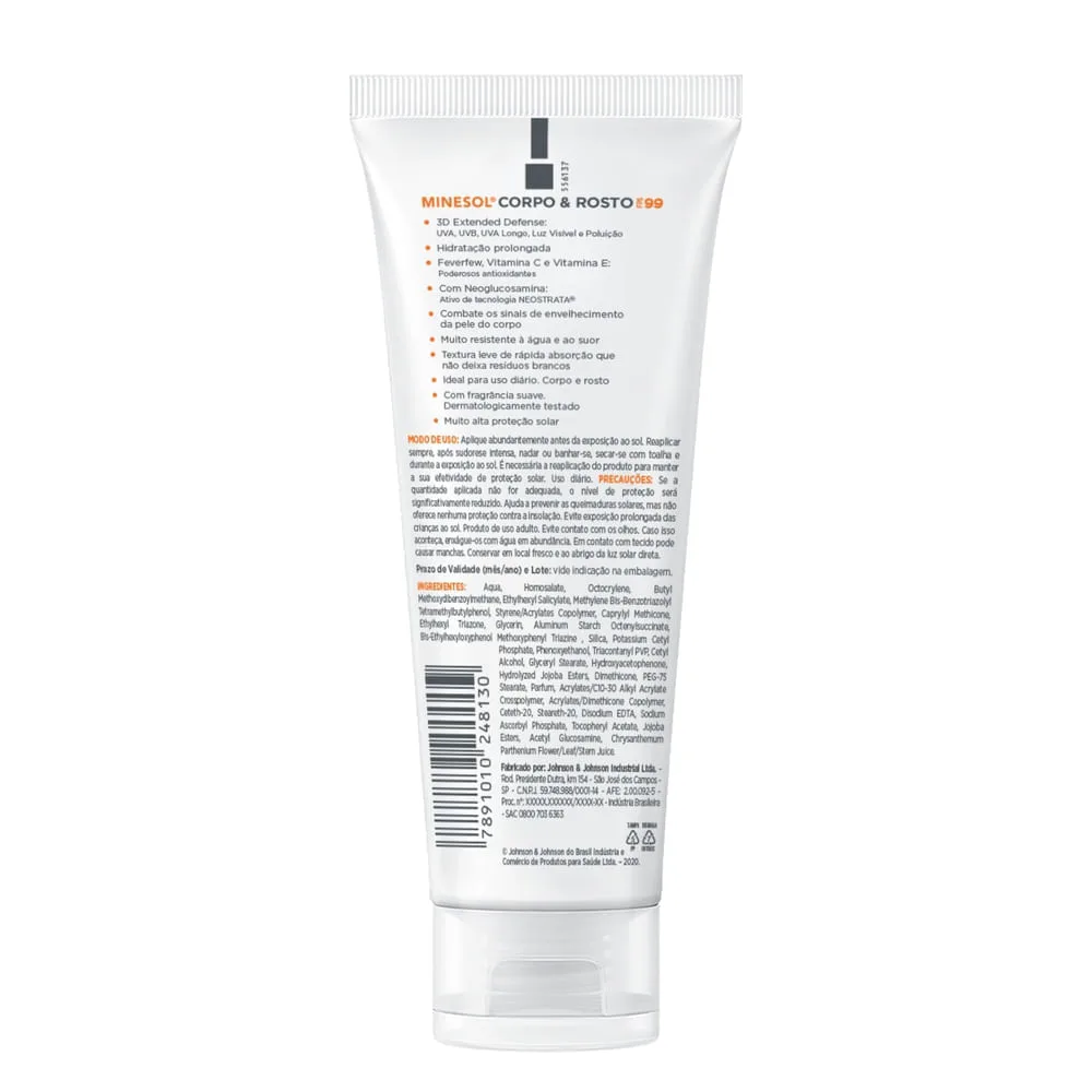 Protetor Solar Corpo e Rosto Neostrata Minesol FPS 99 200ml
